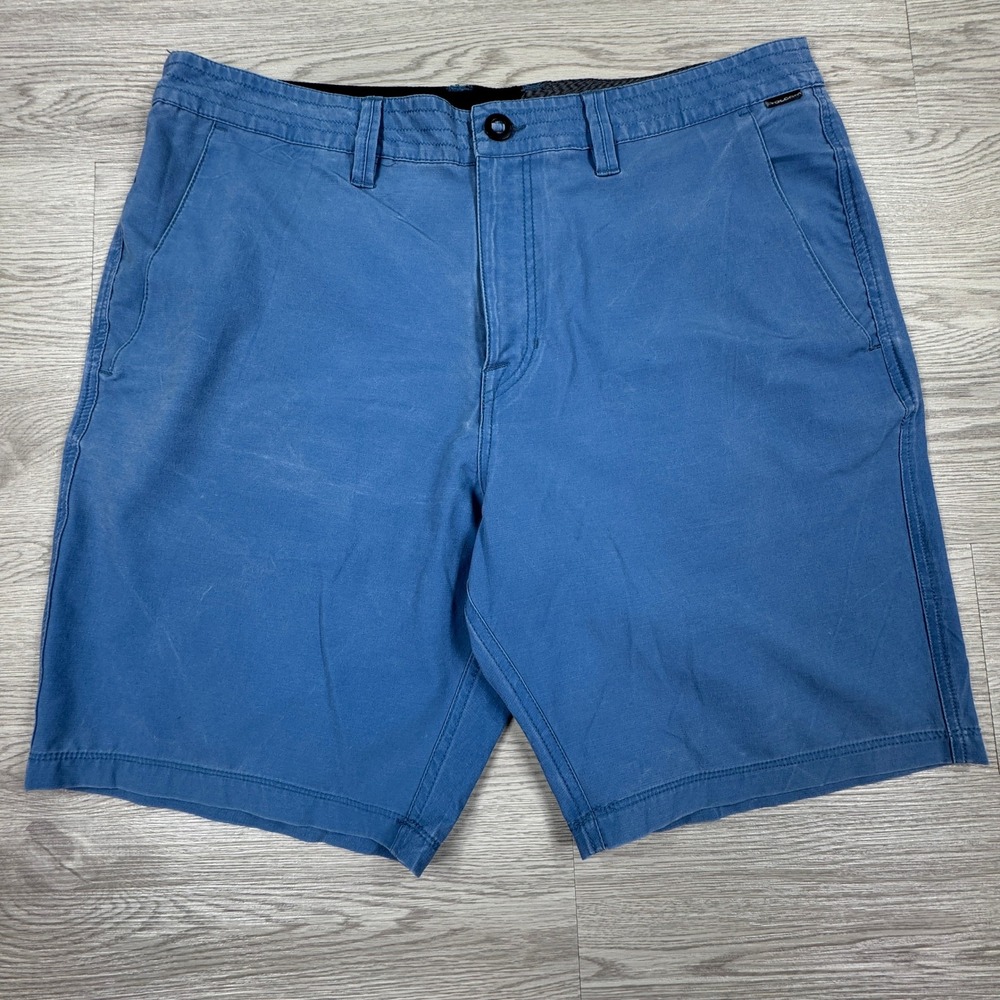Volcom Mens Shorts Surf & Turf Hybrid 4 Way Stretch Blue 34 Casual Boardshorts